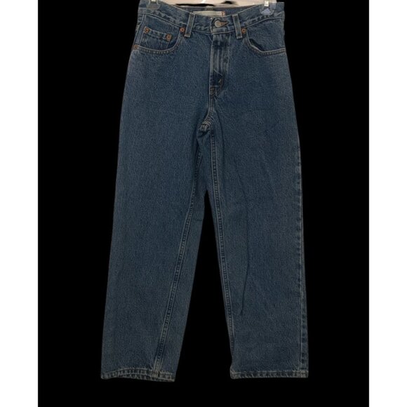 Levi's 550 Boys Relaxed Fit Regular Jeans Size 14 W27 L27 Blue Boot Leg Pockets - Picture 3 of 9